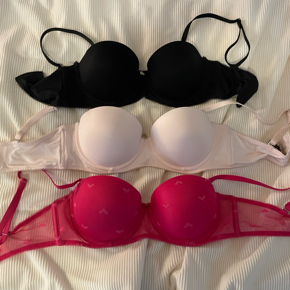 3 pack juicy couture push up bra set